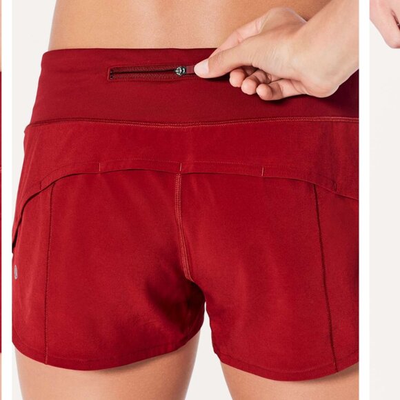 Lululemon Speed Up Short *2.5" Scarlet - Size 6 Regular Red Shorts - Picture 8 of 8